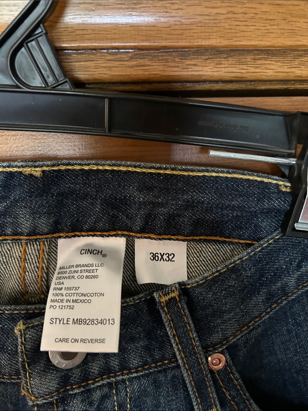 Cinch Men's Dark Indigo Straight Jeans - Picture 3 of 4